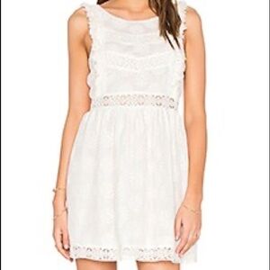 NWT Minkpink Wild Traveller Lace Dress in Off White‎ Size Small